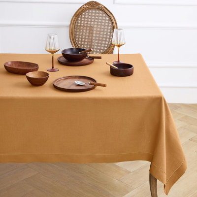 100% Pure Linen Hemstitch Table Cloth - Classic Hemstitch