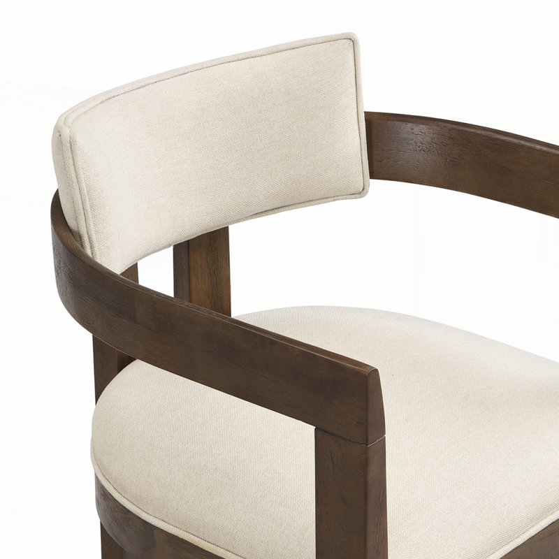 Ensemble de 2 chaises de salle à manger Classic Design, Beige, Noyer