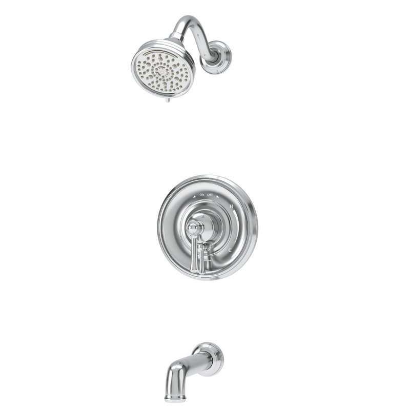 Braston HydroMersion Tub and Shower Faucet with Volume Control, Polished Chrome