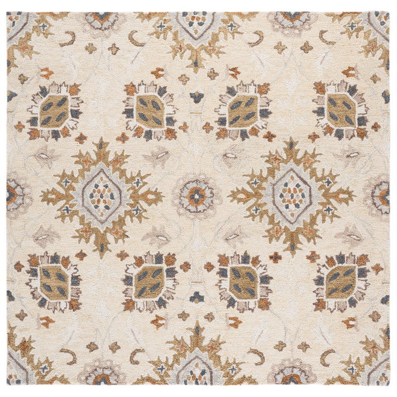 Metro 898 Hand Tufted 85% Wool; 15% Cotton Oriental Rug, Square 6'
