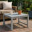 Chelsea Aluminum Patio Coffee Table with Slatted Design, Powder-Coated Accent Table for Indoor/Outdoor Use Easy Assembly-1194633648