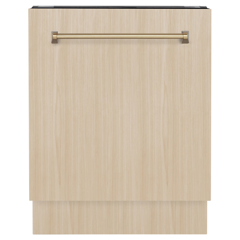 ZLINE Autograph Edition 24 in. Tallac Series 3rd Rack Top Control Built-In Tall Tub Dishwasher in Custom Panel Ready, 51dBa