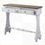 Table basse antique blanche avec 2 tiroirs pour le salon, glissières en bois lisse et beaucoup de rangement
