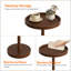 Table de bout ronde en bambou-910123401