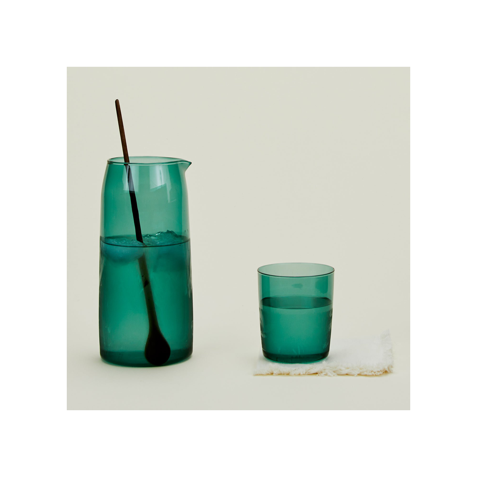 52oz. Glass Pitcher, Peacock