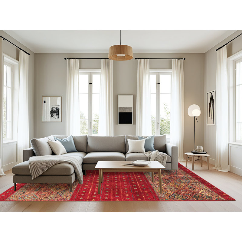 Tapis abstrait à motif abstrait moderne 4186, Rectangle 8 pi x 10 pi