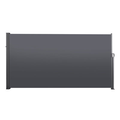 Patio Awning - Retractable, Waterproof Privacy Screen, 118.1" X 64.03" (dark Grey Retractable Gazebo Divider & Weather , Waterproof,
