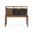 Nut-brown Rectangular Solid Wood with 2 drawers writing desk-118343156