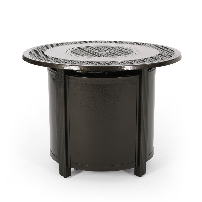 Table de foyer d'extérieur au propane en aluminium Jay