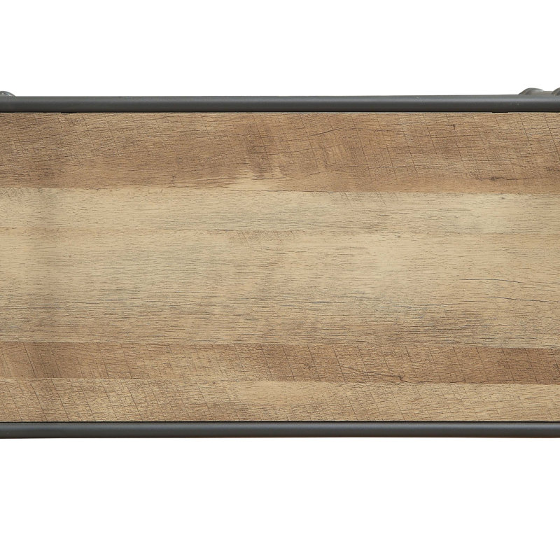 Itzel Antique Oak & Sandy Gray Finish Bookshelf, (4 Shelves) 48.93"H x 13.93"W x 26.03"D