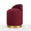 Pouf luxueux rouge Claret, 19,7 po x 17,7 po x 27,6 po | Revêtement 100% velours, 35 éponges orthopédiques | Pieds en bois robustes, pouvant supporter jusqu'à 352 lb | Idéal pour les décors baroque, bohémien et glamour, parfait pour les hôtels et les maisons-1075247413