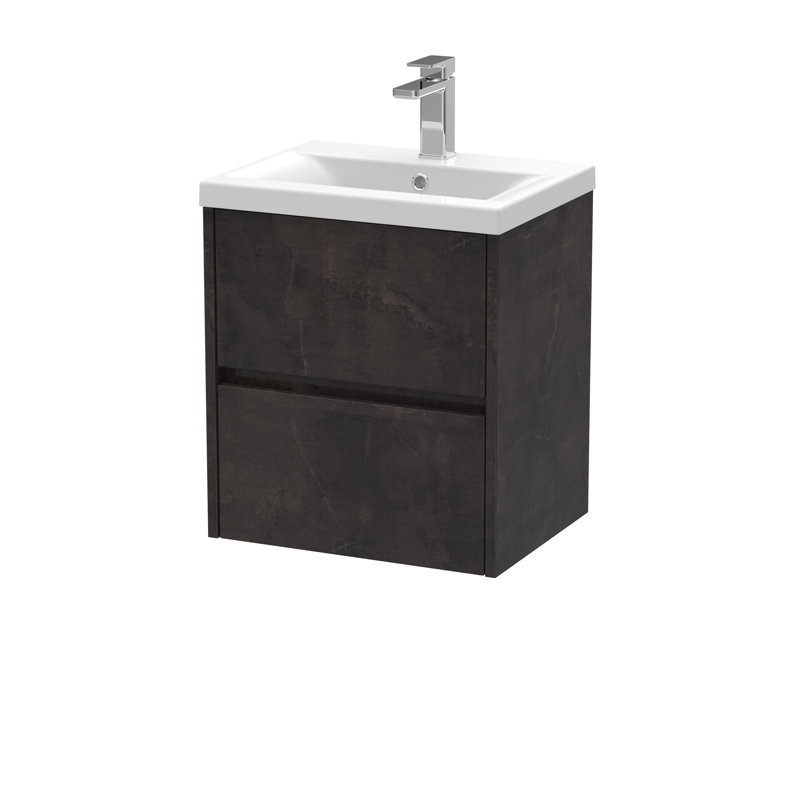 Havana 500mm Single Bathroom Vanity with Drop In Vitreous China Basin, Metallic Slate