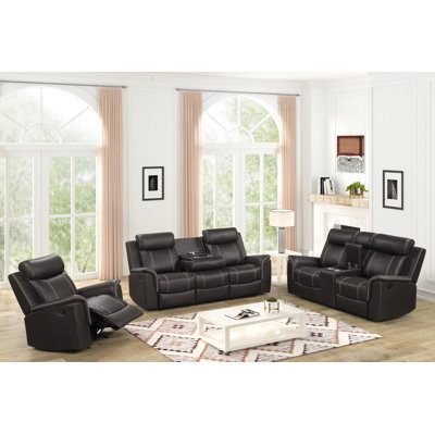 Sofia Espresso 3-Piece Reclining Set