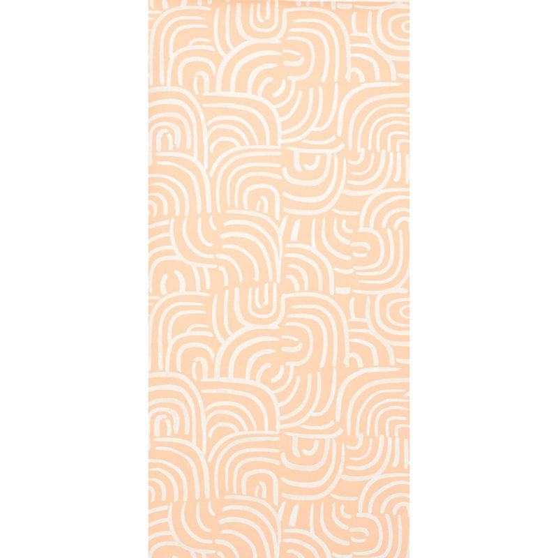Schumacher x Backdrop New Beat Wallpaper, Light Peach