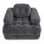 Pouf en velours côtelé sans os de 90 cm, méridienne convertible 2 en 1 avec coussin-1342584811