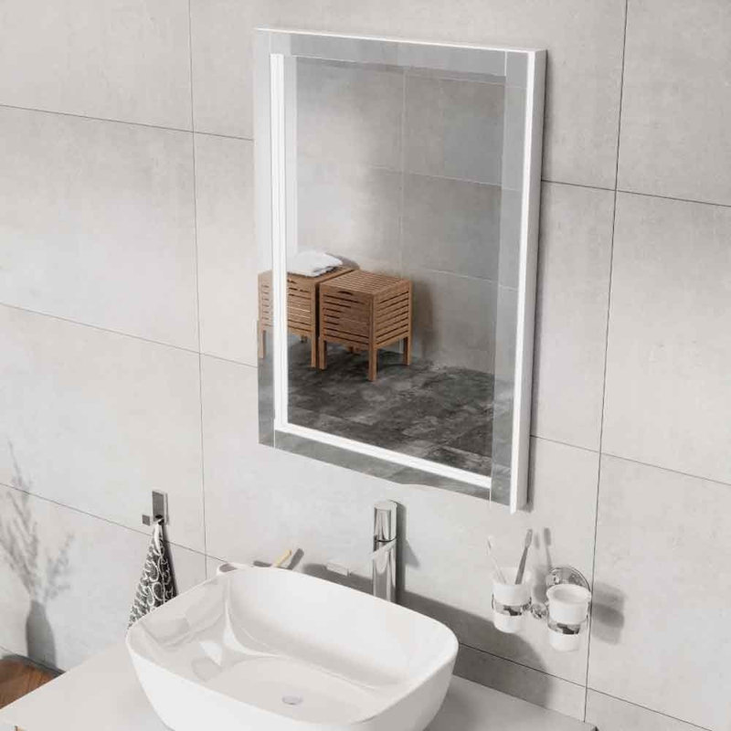 Flat Wall Mirror, 70cm H x 50cm W