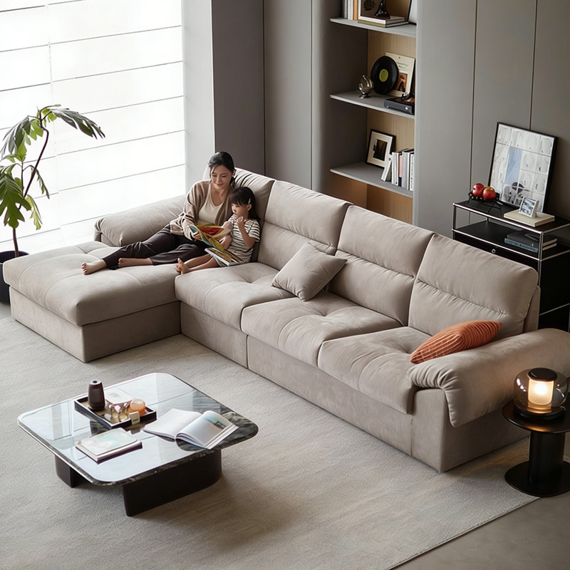 Canapé modulaire 3 pièces rembourré, Face à la droite