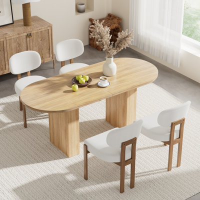 Oval Double Pedestal Kitchen Table Sets by Ivy Bronx
