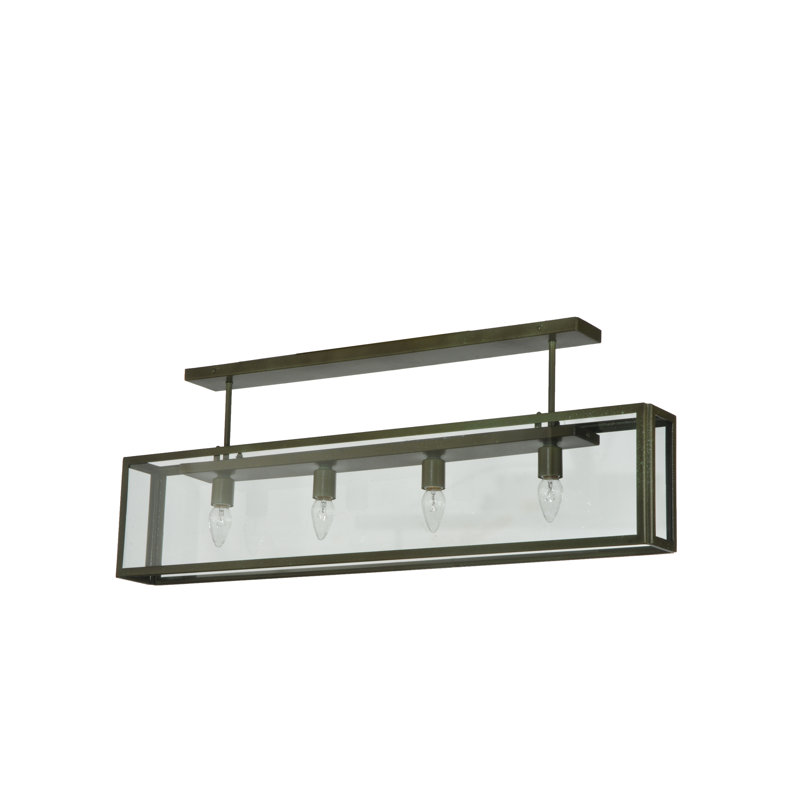 Affinity 4 - Light Semi Flush Mount, Weathered Brass
