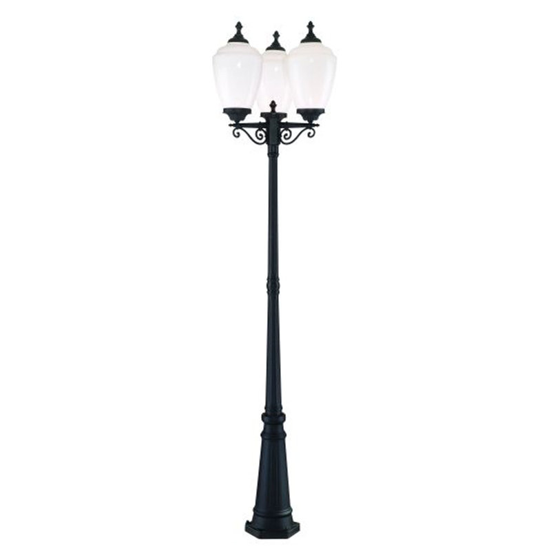 Lampadaire 3 lumières H 91 po Quinton (double), Opale