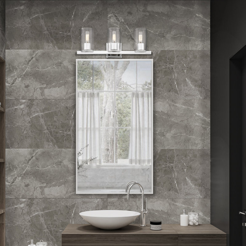 Éclairage pour salle de bain 3 lumières à intensité variable, Chrome poli