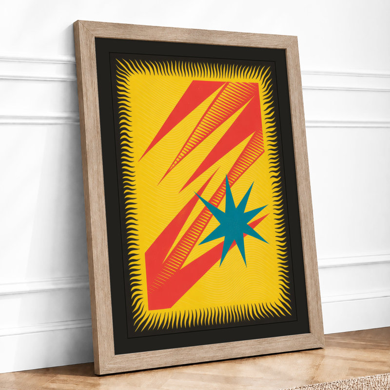 Starburst Energy Geometric - Print, Oak, A3 - 42.0 x 29.7 cm