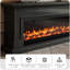 Black Solid Wood TV Cabinet Fireplace-118326069
