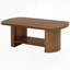 Table basse rustique brune avec tablette de rangement
