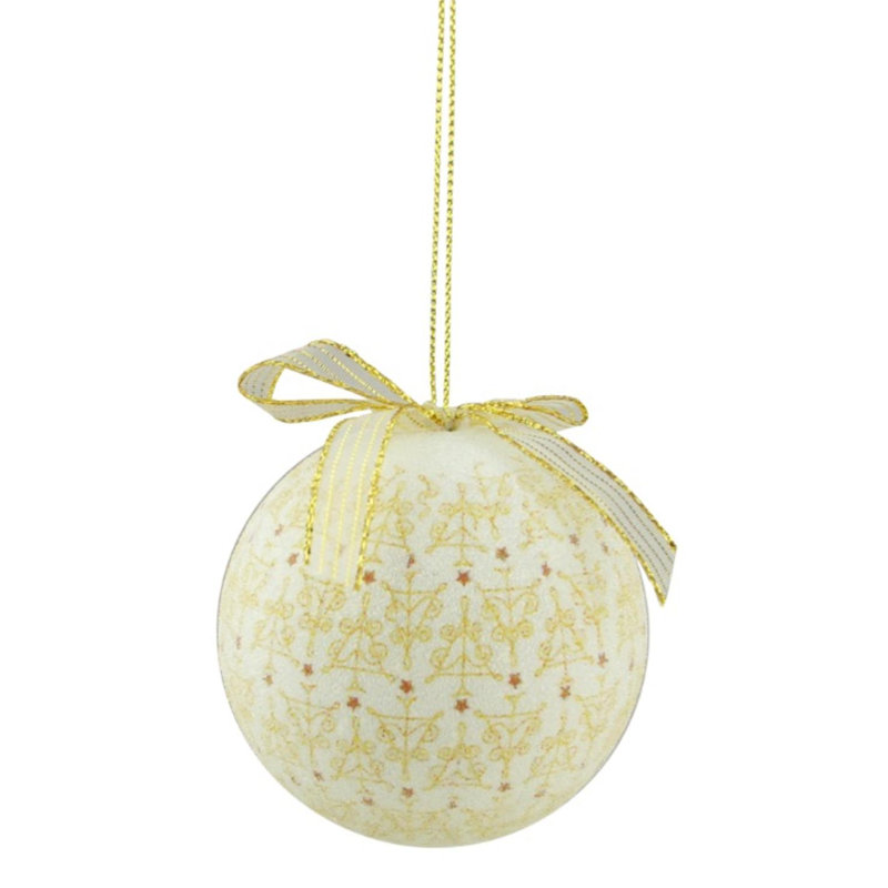 Ensemble d'ornement en forme de flocon de neige découpé brun et blanc 6 carats avec arbre incassable 2,75 po