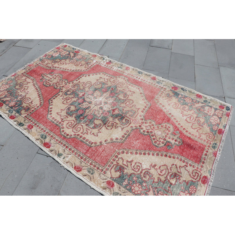 Tapis de couloir turc en laine tissé à la main Anatolian