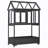 Garden Wood Portable Cold Frame with Movable Wheels Mini Greenhouse with Openable Roof and Storage Box-110833710