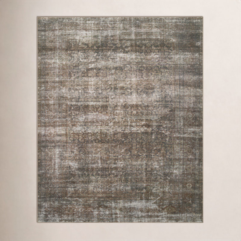 Tapis oriental tabac / rouille Billie, Rectangle 8 pi 6 po x 11 pi 6 po