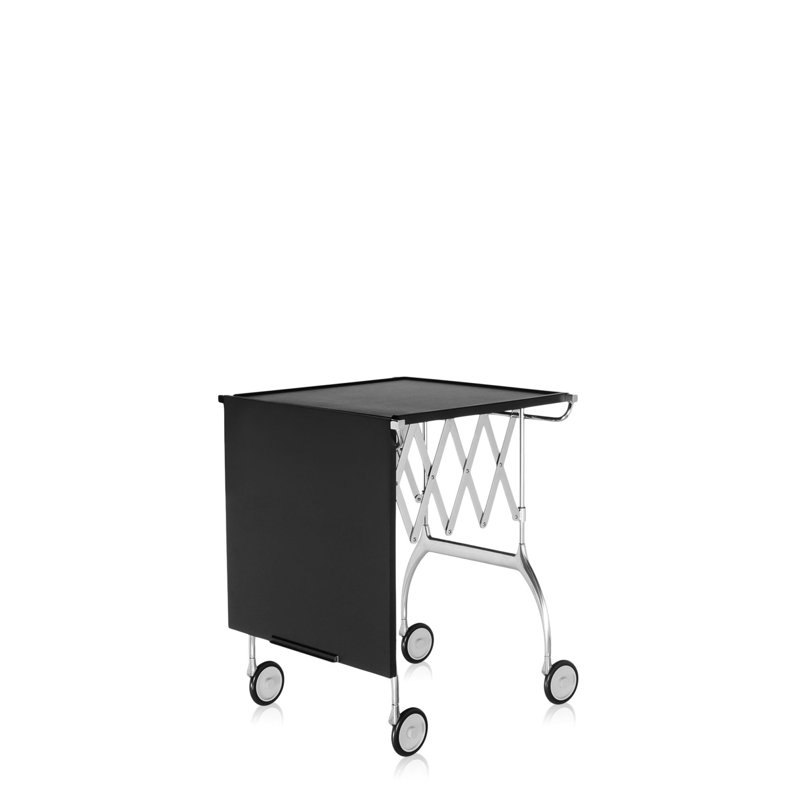 Battista Metal Bar Cart, Matte Black