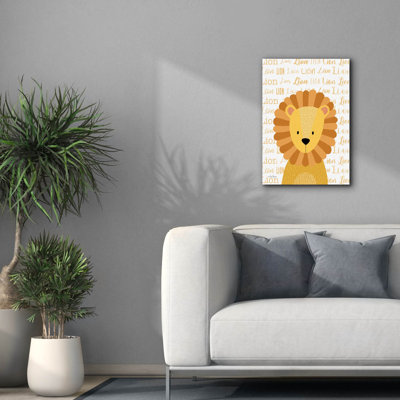 «Baby Lion» par Lisa Larson, art mural sur toile