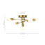 5-Light Sputnik Brass Swirl Linear Semi-Flush Mount Light