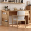 Bureau de direction rectangulaire en bois massif avec 1 tiroir Burlywood-118614561