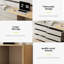 Space Saving L-Desk with Drawer Chest, Extending Workstation in Oak and Light Grey Fast Dispatch From UK Warehouse – Dispatched Within 2 Days