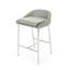 2 tabourets de comptoir gris - style moderne rembourré avec base pour îlot de cuisine ou tabouret de salle à manger 2 Design, revêtement, institution