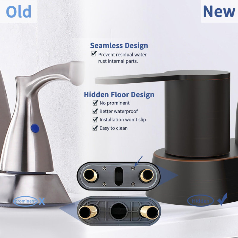 Bathroom faucet with 360 degree turn spout, Oil Rubbed Bronze