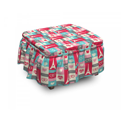 Box Cushion Ottoman Slipcover