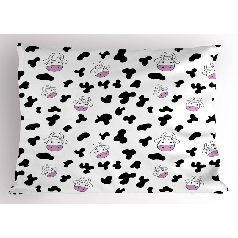 Taie décorative à imprimé Cow, Simple