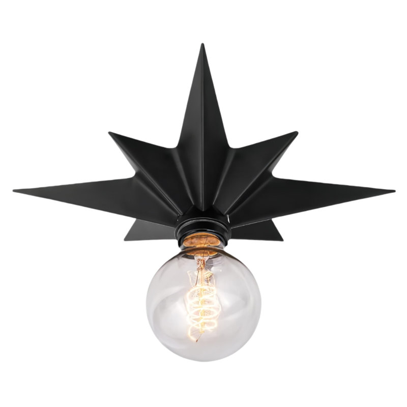 Semi Flush Mount, Satin Black
