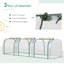 Mini serre Outsunny 10 pi x 3 pi x 2,5 pi, serre portative avec portes à fermeture à glissière, housse imperméable aux rayons UV, structure en acier, transparent
