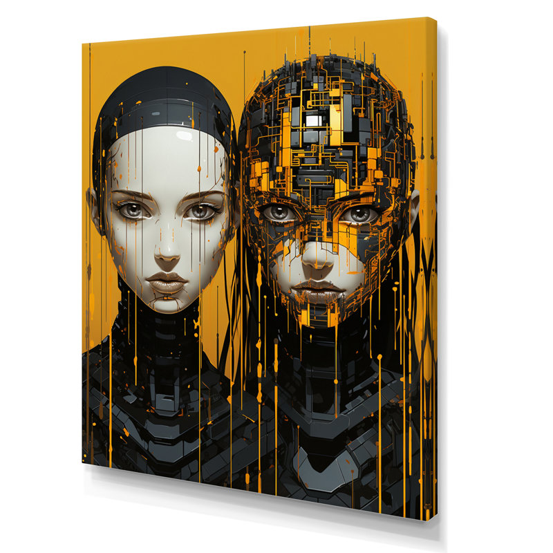 " Android Evolution ", 44'' H x 34'' W x 1.5" D, Wrapped Canvas