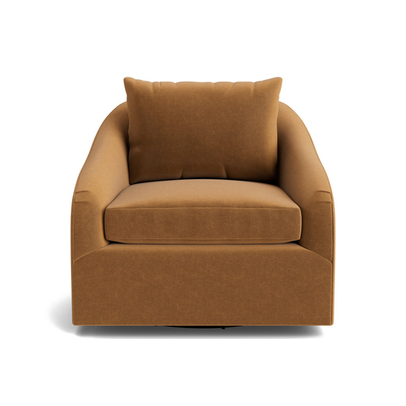 Laurel Swivel Chair, Performance Velvet - Hazelnut