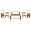 Carson Outdoor 4-Seater Lounge Set with Cushions-15029250