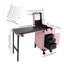 Table de manucure roulante pliable avec 3 tiroirs-1719085463