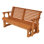 Banc de véranda robuste avec roulettes rétractables de 800 lb, 4 pi