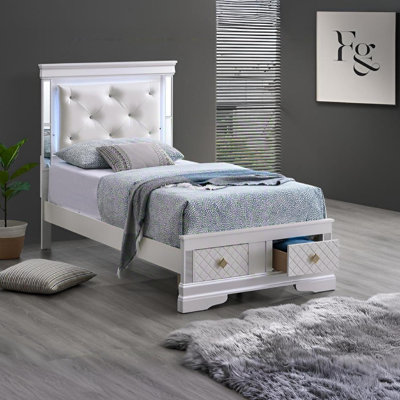 Verona G6735B-TSB Twin Bed ( Mattress Not Included),  Pearl White