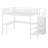 Loft Bed With L-Shaped Desk And USB, Wardrobe And Adjustable Shelf And LED-532812418